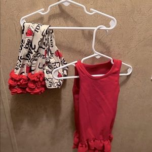 Size 2 outfit ruffles new condition